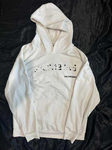パーカー・フーディ BALENCIAGA Men Sweater 383707 739024TOVN9 WHITE Balenciaga Mens New Copyright Medium Fit Hoodie White Men's