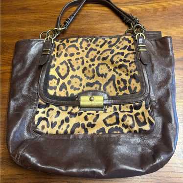 【希少】COACH Python Leather Handbag Leopard COACH® | Market Tote With Leopard Print