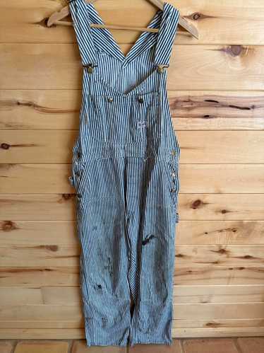60s 70s SMITHS overall ほぼDEADSTOCK Vintage 1960's W40 “big Smith” Red X White Stripe Mod Denim