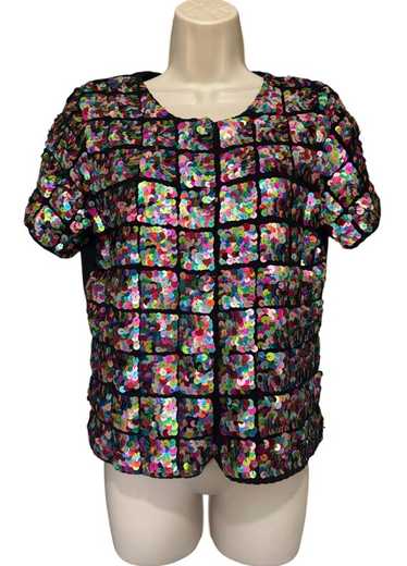 Michael Simon 80’s vintage 半袖ニット くちびる柄 Michael Simon 80's vintage 半袖ニット くちびる柄（Women's