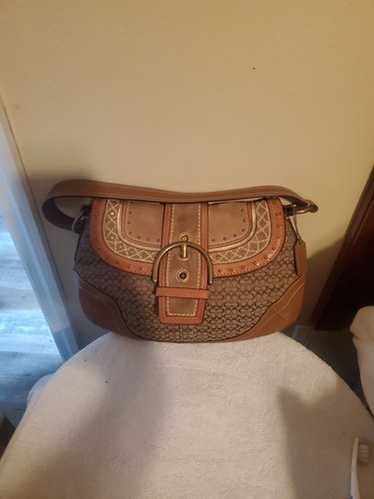 Vintage Coach Suede soho hobo オールドコーチ Vintage Coach Soho Hobo Brown Suede Buckle Flap Shoulder Bag