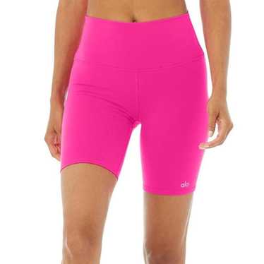 【新品未使用タグ付き‼️】alo yoga pink XSサイズ Alo Yoga Soft Lounge High Rise Leggings Womens XS Bubblegum