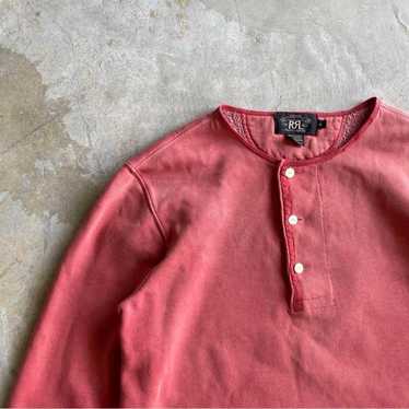 トップス RRL Thermal Henley Neck Cut Sew RRL - Garment-Dyed Waffle Knit Henley Shirt – Louie