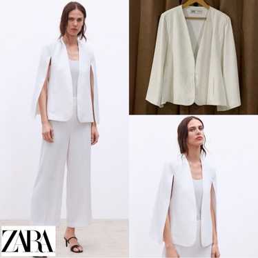 Zara white cape blazer - Gem