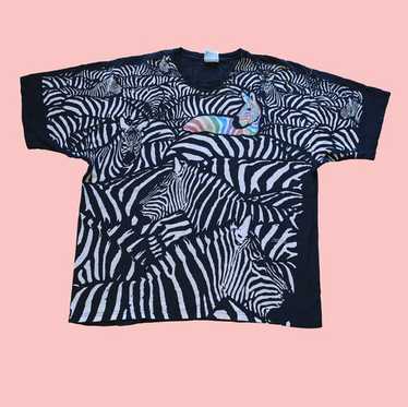 【90s】LIQUID BLUE ゼブラTシャツ(XL) 90s Liquid blue greg genrich zebra art tee | su