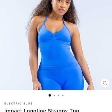 Dfyne Electric Blue Impact Longline Strappy Top - image 1
