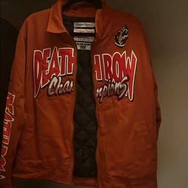 DEATH ROW サテンジャケット hiphop bboy ウェッサイ Death Row Records Patched Bomber Jacket