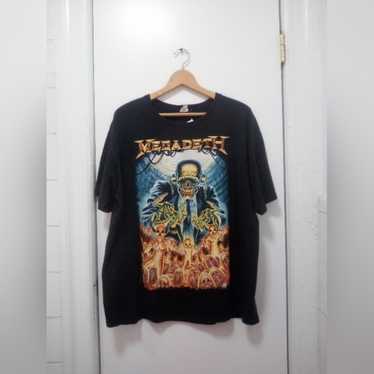MEGADETH メガデス　2011 ツアープリントTシャツ　mbt180 MEGADETH メガデス 両面プリント バンドTシャツ XLサイズ - メルカリ