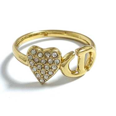 ハートとクリスタルがキュート♡DIOR CDロゴ リング Christian dior heart ring - Gem
