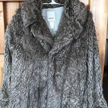 00s archive DIESEL faux fur military Y2K