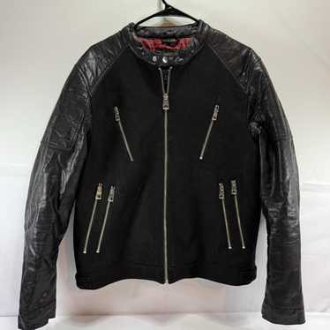 90s GUESS シングル ライダース レザージャケット B系 パンク Y2K 90s OLD Guess レザー シングル ライダース Y2K パンク 短丈