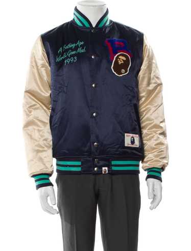 【希少】BAPE SATIN VARSITY JACKET Varsity A Bathing Ape Bape Satin Jacket - Jackets Masters