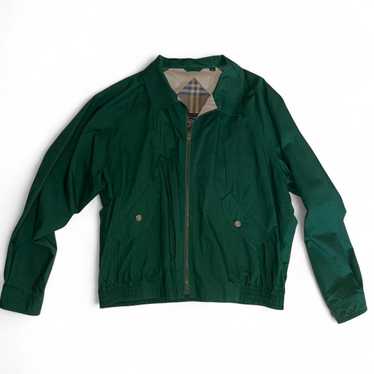 Burberry Green Nylon Double Breasted Rain Jacket Size 4/38