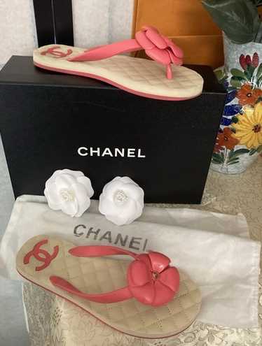 CHANEL フラワー装飾 ミュール 35 花柄 CHANEL(シャネル) サンダル・ミュール(レディース) - 海外