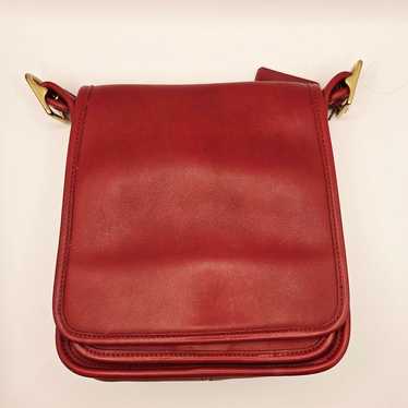 バッグ Coach Legacy 19925 Amanda Flap Coral Red COACH Legacy 19925 Amanda Leather Flap Crossbody Shoulder