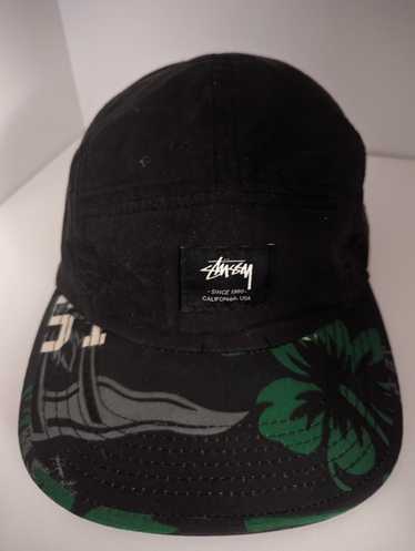 スケートボード stussy logo 5panel cap black Black Baseball cap with Sleeve Stussy