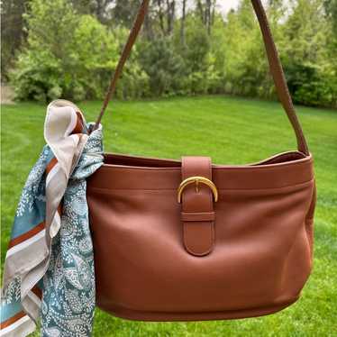 vintage coach old soho ソーホー 茶 COACH Vintage Soho Shoulder bag buckle Suede Leather Beige
