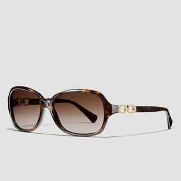 COACH コーチ サングラス Dark Tortoise ロゴ レディース COACH コーチ サングラス 0HC8374F レディース ウェリントン型