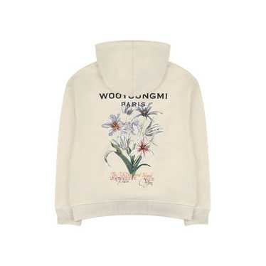 【WOOYOUNGMI】Flower Back Logo Hoodie Black Flower Back Logo Hoodie - WOOYOUNGMI