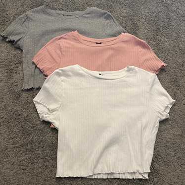 3 cropped tops shein - Gem