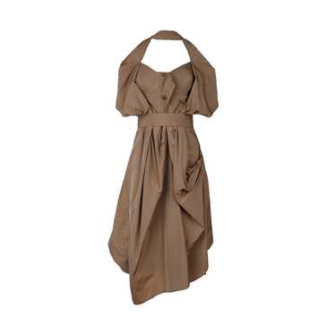 VIVIENNE WESTWOOD ドレープコットン シルクミディドレス Vivienne Westwood Sunday Draped Cotton Midi Dress - Light