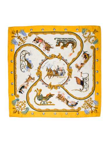 Hermes plumes silk scarf - Gem