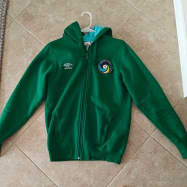 Umbro New York Cosmos jacket. Navy blue and green | Depop