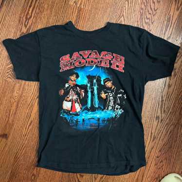 21 Savage & Metro Boomin Savage Mode Ⅱ T-Shirt Savage Mode 2 Shirt Adult Large Black Graphic 21 Savage