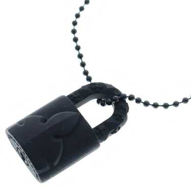 在庫少★送料込！【Chrome Hearts】Padlock Fleurknee Pendant Chrome Hearts Silichrome CH Padlock Fleurknee Pendant Black