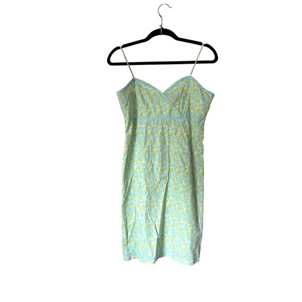 Xhilaration Vintage Floral Spaghetti Strap Green and Blue Mini Dress Size Medium