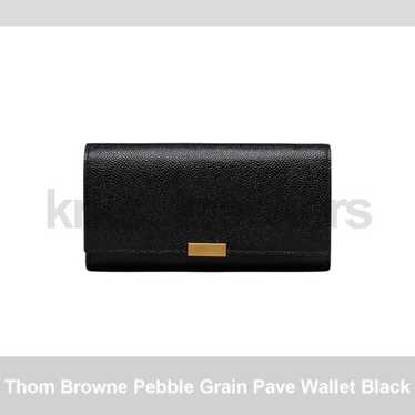 長財布 THOM BROWNE BLACK LEATHER PAVE WALLET 楽天市場】トムブラウン 財布 長財布 ブランド ブラック 黒