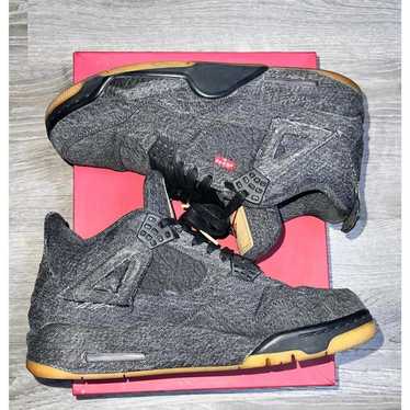 NIKE✕LEVI'S AIR JORDAN 4 BLACK DENIM BG Air Jordan 4 Levi's 'Triple Black' Release Date. Nike SNKRS