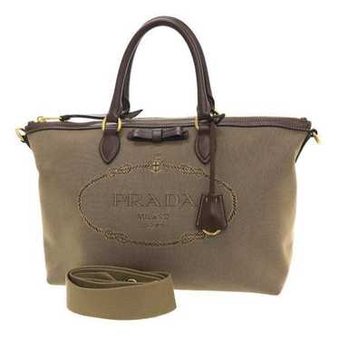 バッグ PRADA BOSTON CANVAS LEATHER HAND BAG Prada Logo Jacquard Shoulder Bag Boston Bag ○ Labellov