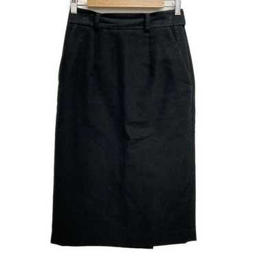マーガレットハウエル 22AW コットン100% ロングスカート 1 ブラック 人気が高い マーガレットハウエル 22AW コットン100% ロング