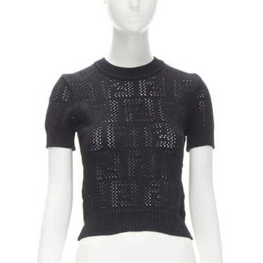 FENDI 半袖 ニット 36 Fendi ZUCCa 22 years Polyester × Rayon Sleeveless Dress 36