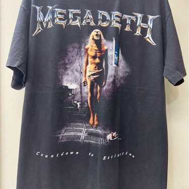トップス Megadeth 90's Vintage Megadeth Double Sided Graphic Tee Dr Vic 90s Shirt