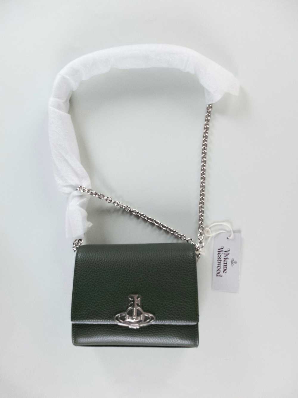 Vivienne Westwood VIVIENNE WESTWOOD Lucy small green leather crossbody bag