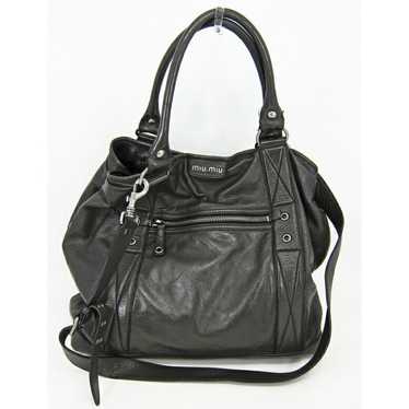 バッグ miu miu vitello lux 2way hand bag black MIU MIU(ミュウミュウ) 2WAYショルダーバッグVITELLO LUX