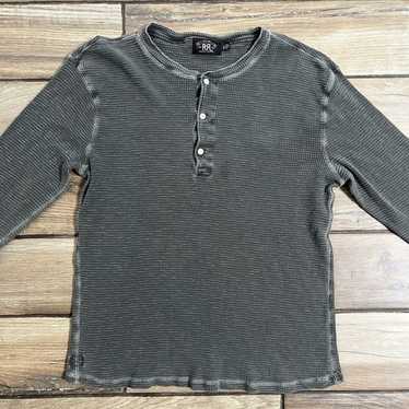 トップス RRL Thermal Henley Neck Cut Sew RRL - Garment-Dyed Waffle Knit Henley Shirt – Louie