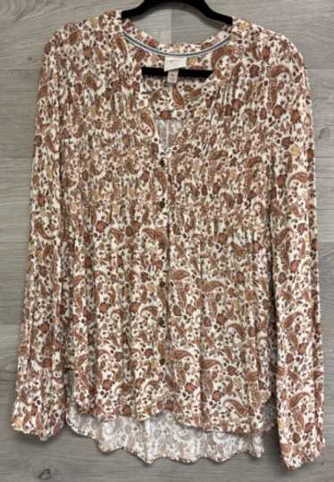 Knox Rose Button Blouse Women's Extra Large Tan Pa