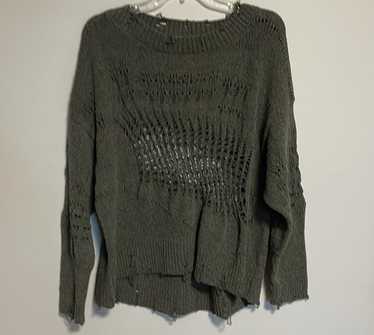 Zara Knit Distressed Sweater - Gem