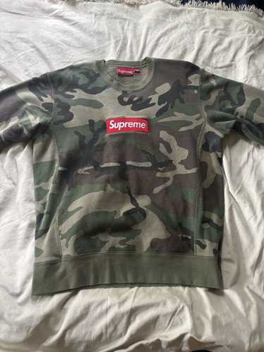 トップス Supreme Camo Box Logo Crewneck 2015 Supreme NYC Camo Box Logo Crewneck Sweatshirt Bogo | eBay