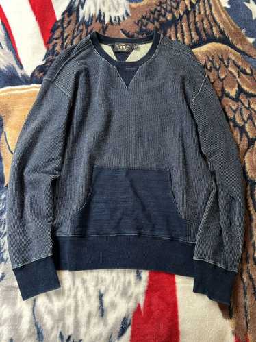 RRL - RRL ラルフローレン セーラーカラー ニット ダブルアールエル インディゴ RRL Ralph Lauren (ダブルアールエル) インディゴ モックネック