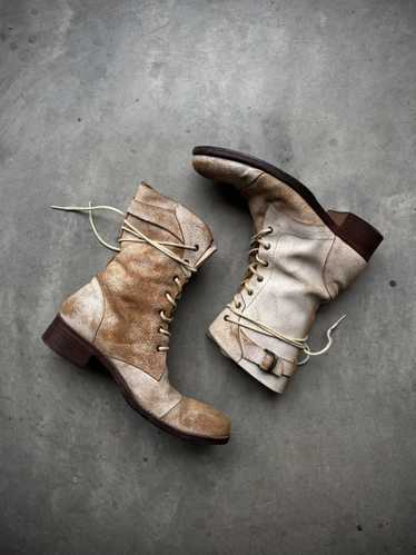m.ilieu | alfredo bannister double layered boots these black