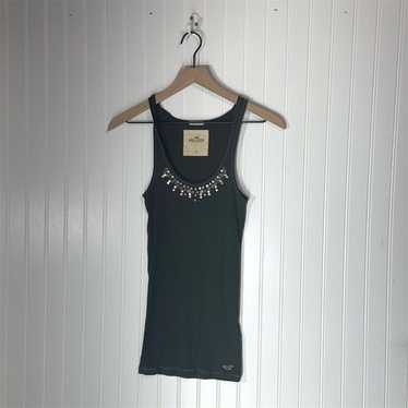 hollister black tank top