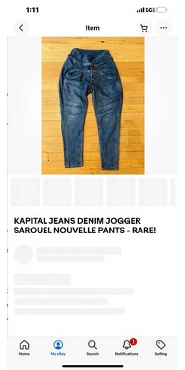 パンツ KAPITAL Indigo Sarouel Denim KAPITAL 薄キャンバス サルエルヌーベルパンツ/11.5ozデニム