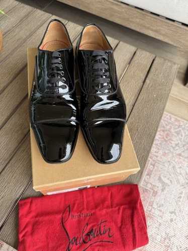 ChristianLouboutinオックスフォードGreggoストライプジャカード オックスフォード - カーフレザー - ブラック - メンズ