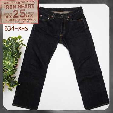 IRON HEART 634Z 21oz REGULAR DENIM STRAIGHT JEANS BIKER W28