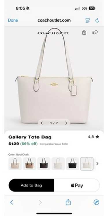 バッグ Coach Pink Pierced C Gallery Tote Bag COACH Pink Leather Gallery Tote w/ Rose Bouquet Print