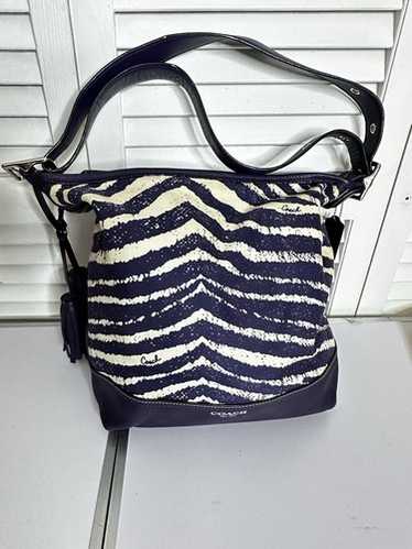 Purple Zebra Coach Bag - Gem